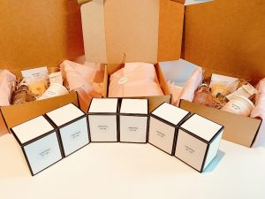  Gift boxes &amp; soy candles by Wrapped by AM